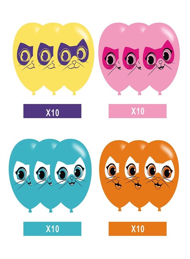 BNFUO 40pcs Super Cats Birthday Party Balloons for Super Cats Themed Birthday Party Decorations Supplies - 12 Inch - Image 2